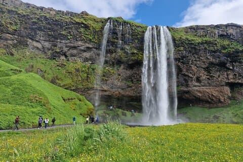 South Coast Day Tour Black Sand Beach & Waterfalls from Reykjavik