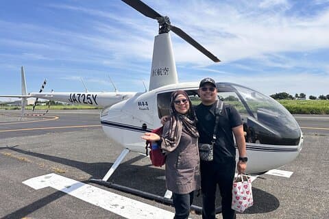 Tokyo Helicopter Tour (10-min)+ Private Car Pickup & Drop off