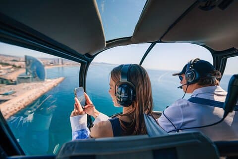 Barcelona Helicopter, Sailboat & Old Town Private Walking Tour