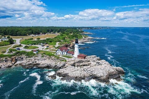 Morning Lighthouse Cruise Along the Coast of Portland Maine