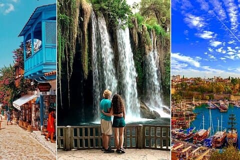 Antalya : Old City Tour w/Olympos Cable Car & Waterfalls & Boat