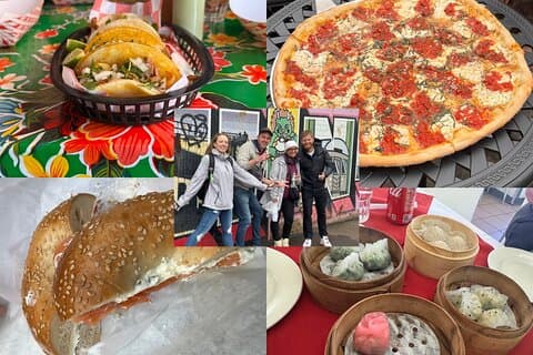 Bagels Dumplings Pizza & Tacos
