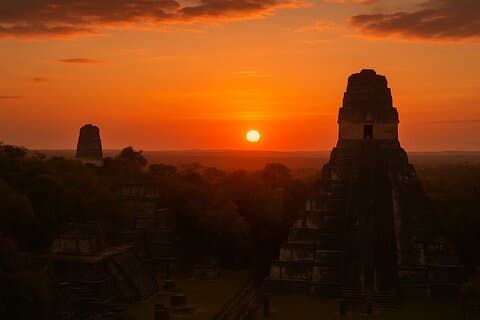 From Flowers Sunset Tour in Tikal