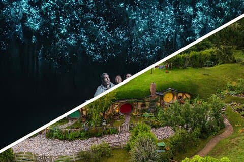 Hobbiton & Waitomo Caves Day Tour with Lunch from Auckland