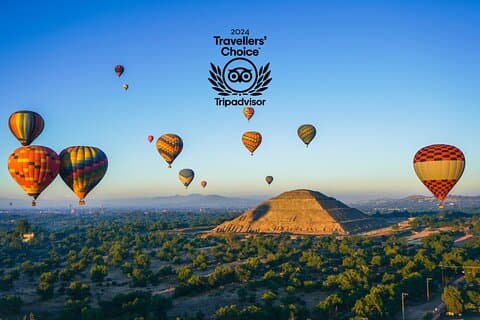Balloon flight + pick up in CDMX + Breakfast in Cave + Pyramids