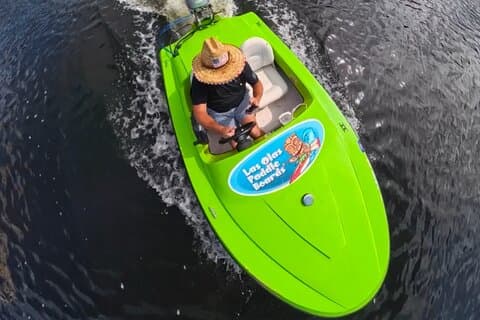Ft. Lauderdale Mini Powerboat Rental. Canal, Yacht, Mansion Tour