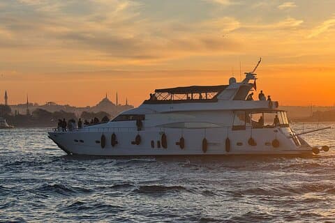 Bosphorus Sunset Cruise on Luxury Yacht with Live Guide