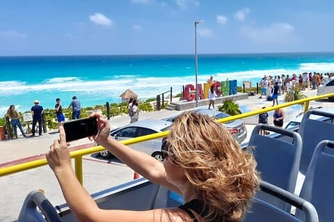 Cancun Guided Bus City Tour with visit to mayan ruins