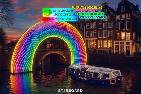 Amsterdam: Light Festival Cruise with Unlimited Drinks Option