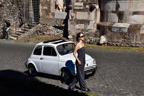 Beyond the Roman Walls | Vintage Fiat 500 & Timeless Photography