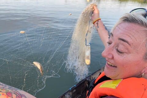 Hoi An Bike-cycling-Fishing net-Rice Wine-Noodle-w carving-lunch