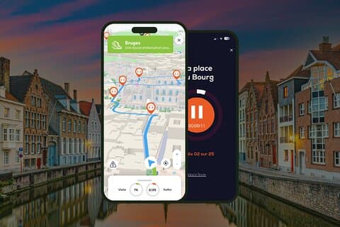 Bruges Audio guided walking tour 1h45 and 22 audio comments
