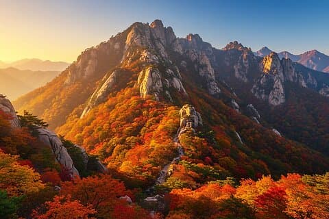 Mount Seorak and Goseong DMZ Observatory from sokcho