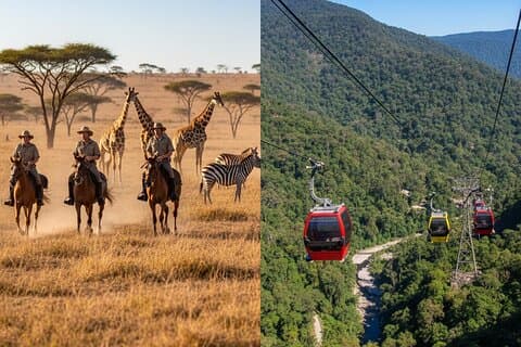 Horseback Safari & Cable Car Ride from Johannesburg