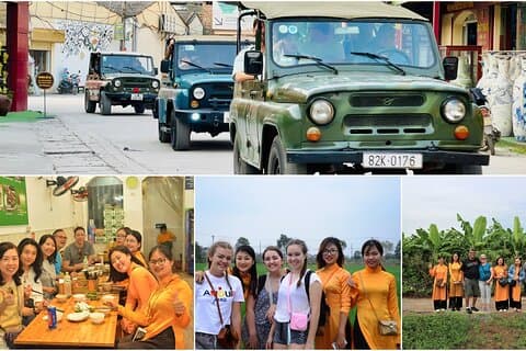 Hanoi Jeep Tours Led By Women: City & Red River Half Day