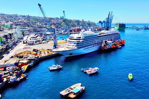 Transfer to San Antonio port prior cruise with tour in Valparaiso and Casablanca
