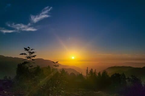 Sunset in the Andes Mountains