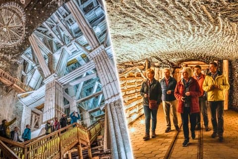 Wieliczka Salt Mine Live Guided Tour with Miners Lift & Pick-up