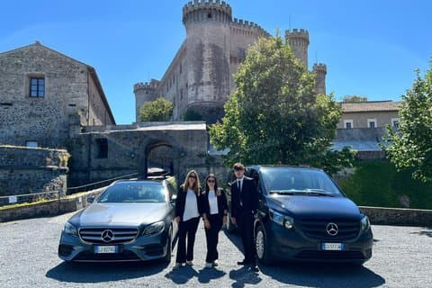 Bracciano lake experience with private mercedes vehicle