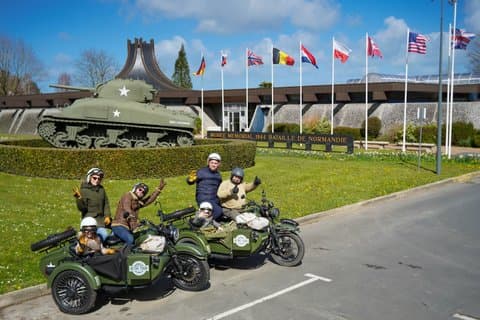 From Bayeux: 2-hour private sidecar tour in Normandy