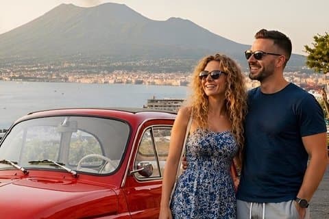 Panoramic Tour of Naples in a Fiat 500 and Photoshoot