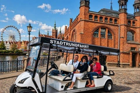 Gdańsk: City Sightseeing Tour by Buggy/Golf Cart LIVE GUIDED 1H