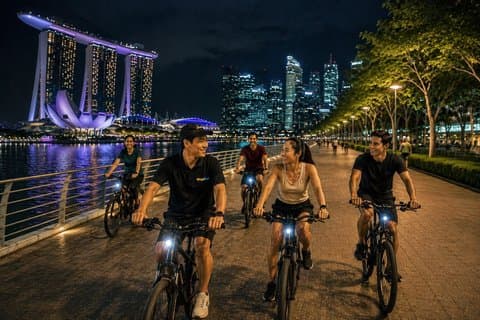 Singapore Marina Bay Small Group Night Cycling Tour