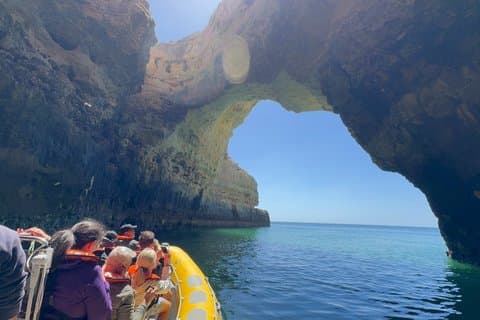Vilamoura Boat Tour to Benagil & local hidden Caves Small Group