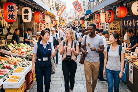 Tsukiji Food and Toyosu Market with Government-Licensed Guide