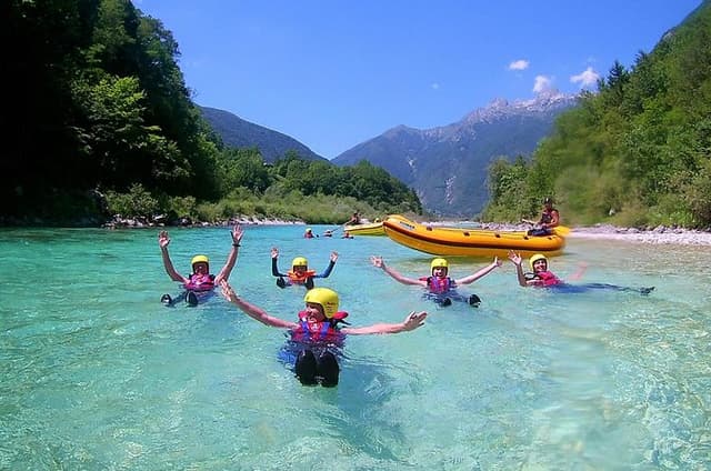 Family Rafting On Soca River