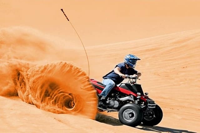 Dubai Red Dunes Desert Safari,ATV Quad Bike Camel Ride&BBQ Dinner