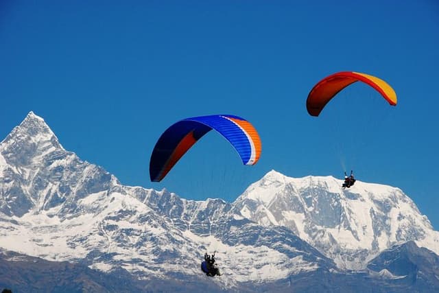 Incredible Paragliding flight in Pokhara