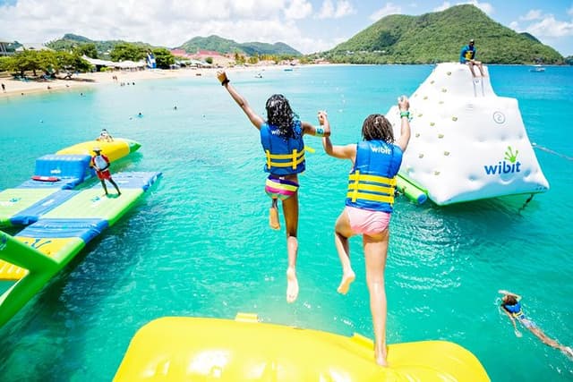 Splash Island Water Park in St Lucia