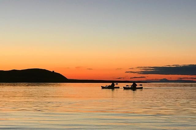 Midnight Sun Kayaking Adventure by Mt. Kirkjufell