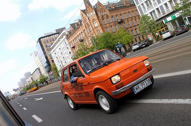 Retro Fiat Self-Drive Tour in Warsaw