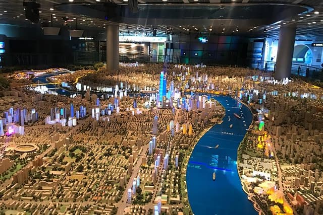A private layover tour to Shanghai Urban Planning Exhibition Hall and Qibao town
