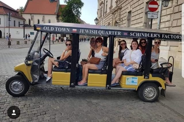 Krakow: Private Guided City Tour by Golf Buggy (with pick-up)