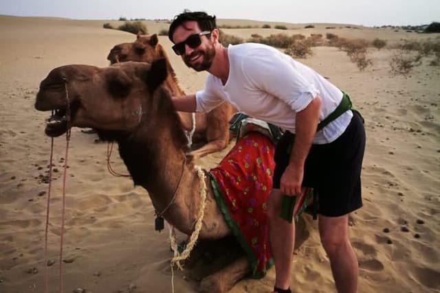 Half-Day Sunset Camel Safari in Rajasthan