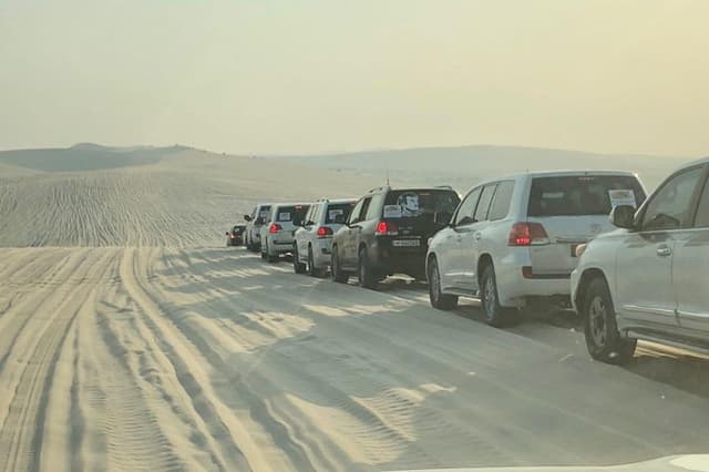 4 Hour Desert Safari, Camel Ride & Inland Sea Beach