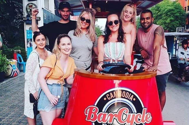 Siem Reap Barcycle with Unlimited Cold Beers and Soft drinks