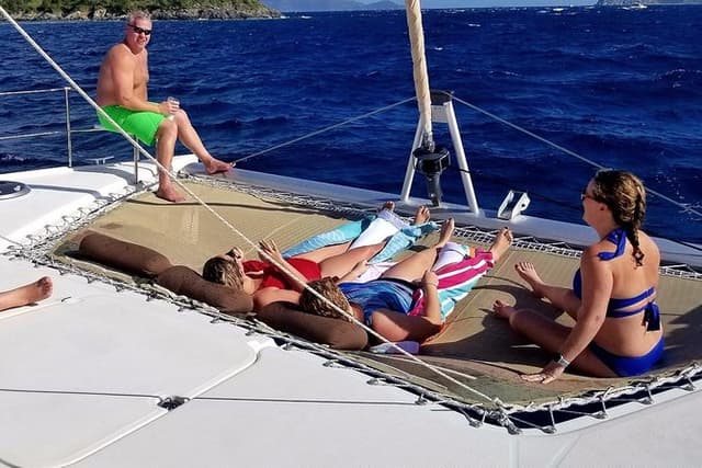 Catamaran Sail to Jost Van Dyke (Soggy Dollar Bar)