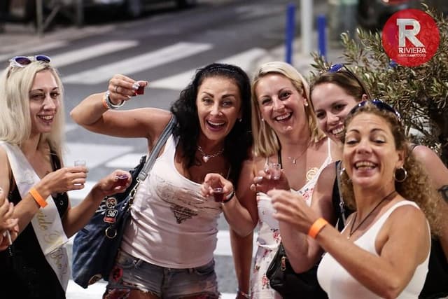 Riviera Bar Crawl Party with Free Shots and VIP Entry