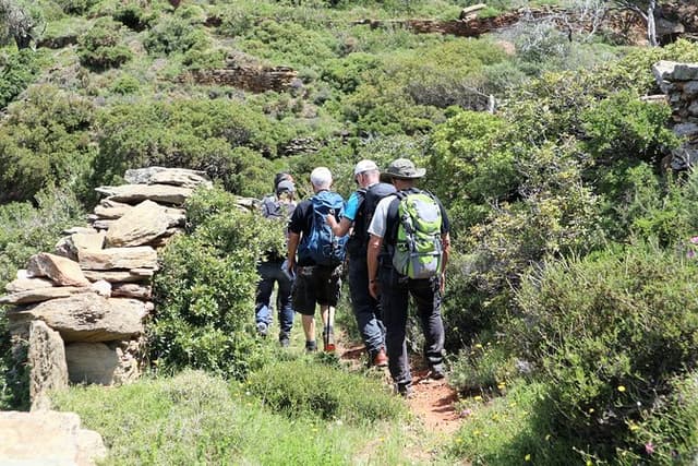 Small-Group Guided Hiking Tour in Andros with picnic on the beach
