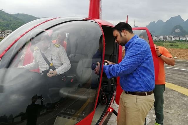 Yangshuo Helicopter Tour from Guilin hotel
