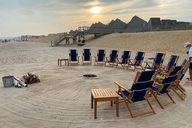 Private Beach Fire Montauk
