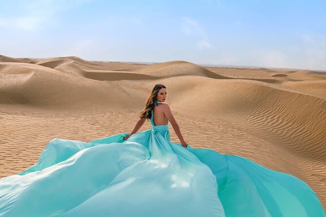 Iconic Dubai Flying Dress Photoshoot Experience