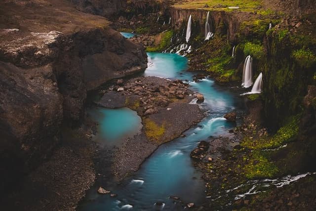 Private tour of Háifoss, Gjáin, and Sigöldugljúfur, highlands.