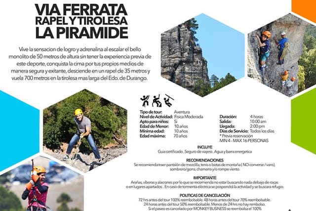 La Pirámide Park // VIA FERRATA, RAPPEL, ZIPLINE