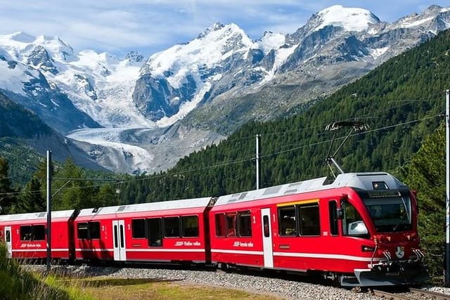 Bernina Red Train And St Moritz Tour from Milan