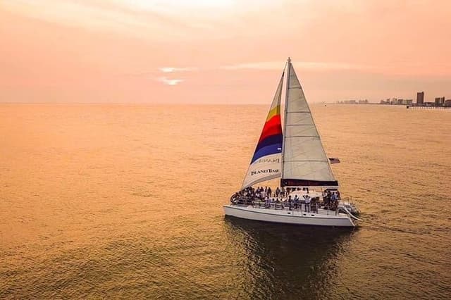 Dolphin Sunset Cruise in Panama City Beach on the "Island Time"
